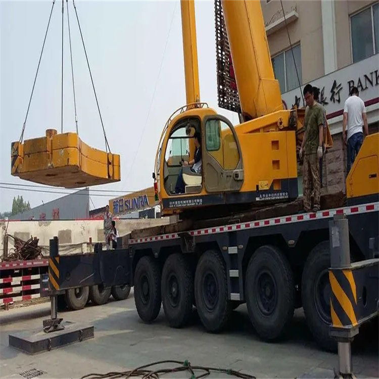 九江浔阳当地吊车出租|机器吊装|75吨|工厂搬迁服务